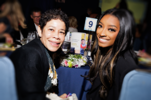Simone Biles with mother Nellie Biles